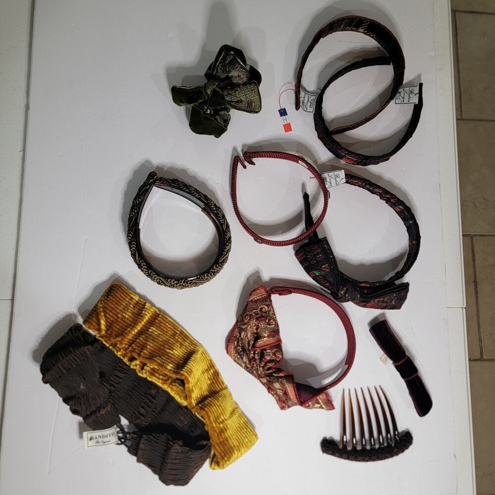 Vtg Hair Accessories Lot Handmade France Beatrice Lagase Headbands Bandinos Comb - Picture 12 of 16